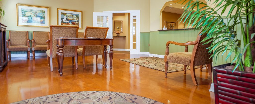 Reception area inside DeMarsh & Rocha Family Dentistry